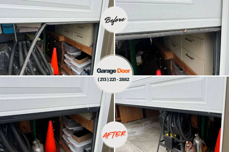 Before and after: garage door repair Schuylerville, NY